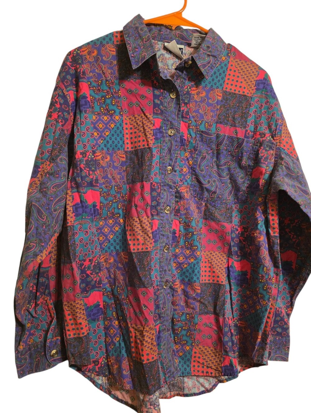 Vintage | Patchwork Colorful Button Down